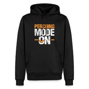 Perching Mode On - Falconry - Men’s Premium Organic Hoodie - black - Front - Nico (187cm)