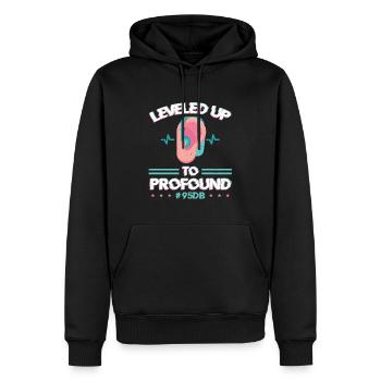 Leveled Up To Profound - Deaf Pride - Sweat à capuche Premium bio Homme - noir - Devant - Nico (187cm)
