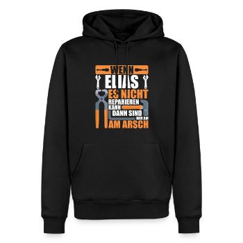 Vorname Elias Name Geburtstag Geschenk - Männer Premium Bio Hoodie - Schwarz - Vorne - Nico (187cm)
