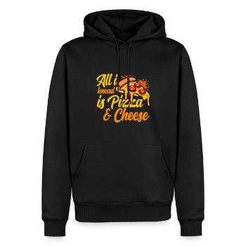 Pizza Bäcker Pizza selber machen - Männer Premium Bio Hoodie - Schwarz - Vorne - Nico (187cm)