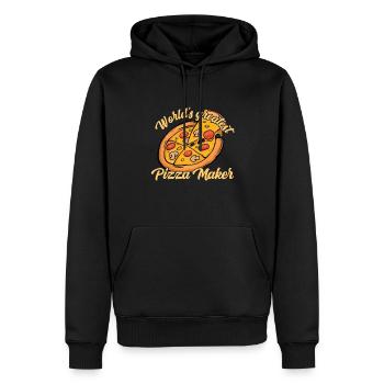 Pizza Bäcker Pizza selber machen - Männer Premium Bio Hoodie - Schwarz - Vorne - Nico (187cm)