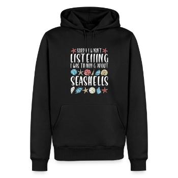 Muscheln sammeln am Strand Muschelsammler - Männer Premium Bio Hoodie - Schwarz - Vorne - Nico (187cm)