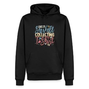 Muscheln sammeln - Männer Premium Bio Hoodie - Schwarz - Vorne - Nico (187cm)