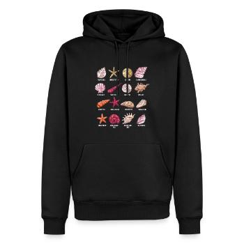 Espèces de moules - Sweat à capuche Premium bio Homme - noir - Devant - Nico (187cm)