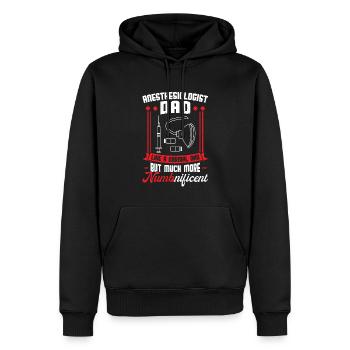 Papa anesthésiste - Sweat à capuche Premium bio Homme - noir - Devant - Nico (187cm)