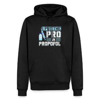 I Put The Pro In Propofol - Anesthésiste - Sweat à capuche Premium bio Homme - noir - Devant - Nico (187cm)