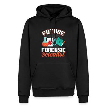 Futur médecin légiste - Sweat à capuche Premium bio Homme - noir - Devant - Nico (187cm)