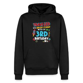3. Birthday - Science Birthday - Men’s Premium Organic Hoodie - black - Front - Nico (187cm)