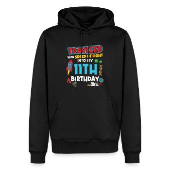 11. Birthday - Science Birthday - Men’s Premium Organic Hoodie - black - Front - Nico (187cm)