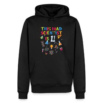 11th Birthday - Science Birthday - Men’s Premium Organic Hoodie - black - Front - Nico (187cm)