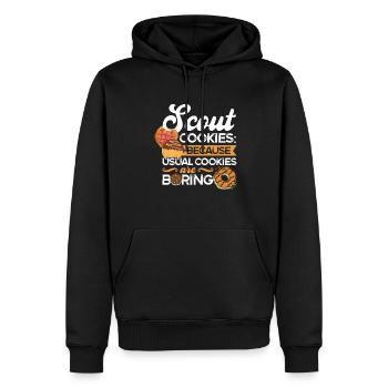 Cookies scouts parce que les cookies habituels sont ennuyeux - Sweat à capuche Premium bio Homme - noir - Devant - Nico (187cm)