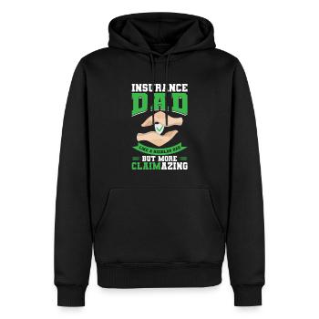 Insurance Dad - Insurance Agent - Männer Premium Bio Hoodie - Schwarz - Vorne - Nico (187cm)
