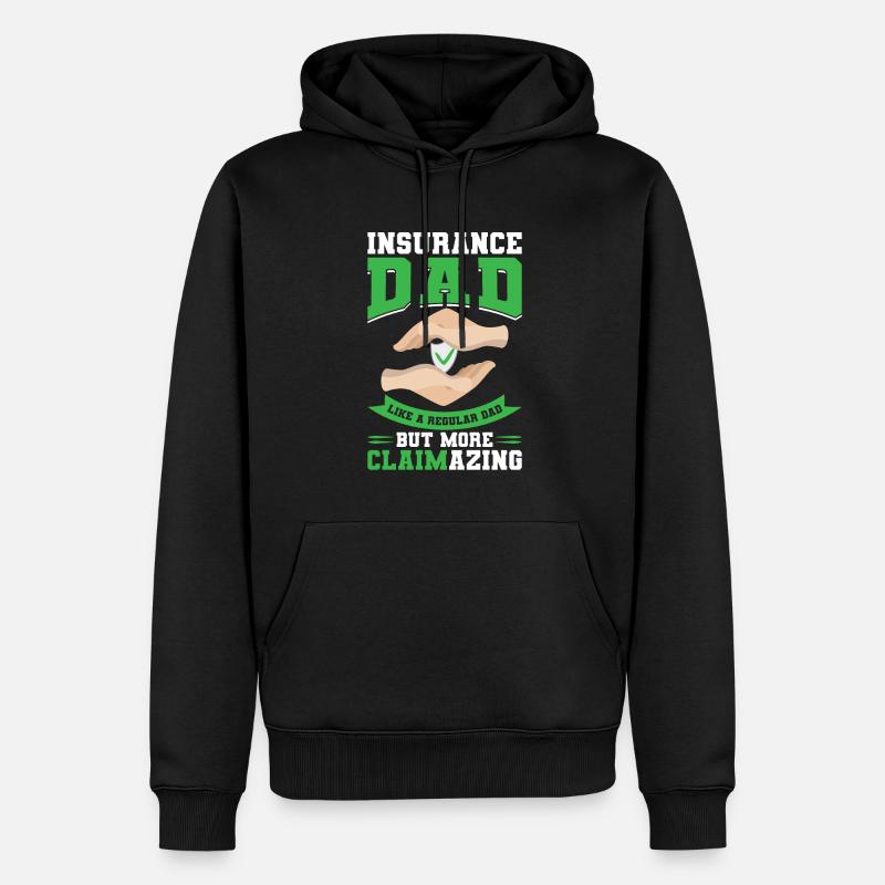 Père d’assurance - Agent d’assurance - Sweat à capuche Premium bio Homme - noir
