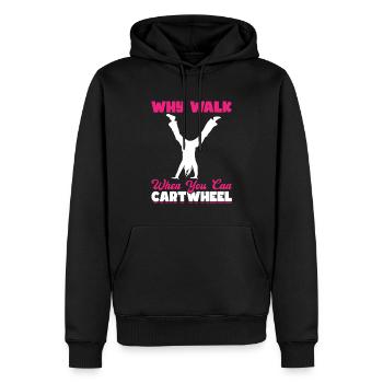 Pourquoi marcher quand vous pouvez rouler - Sweat à capuche Premium bio Homme - noir - Devant - Nico (187cm)