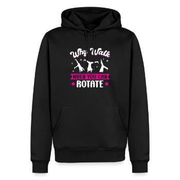 Pourquoi marcher quand vous pouvez tourner - Cartwheel - Sweat à capuche Premium bio Homme - noir - Devant - Nico (187cm)