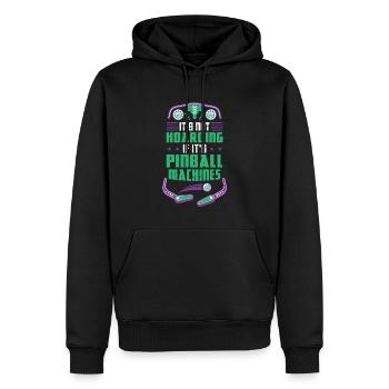 It's Not Hoarding If It's Pinball Machines - Männer Premium Bio Hoodie - Schwarz - Vorne - Nico (187cm)