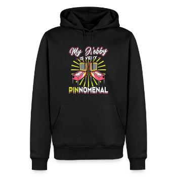 Mon passe-temps est Pinomenal - Pinball - Sweat à capuche Premium bio Homme - noir - Devant - Nico (187cm)