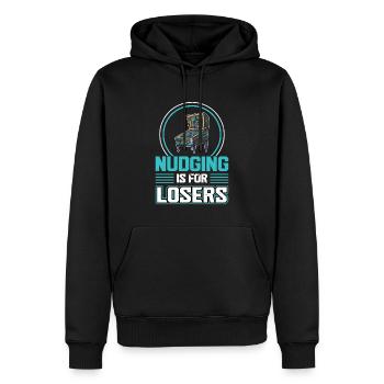 Le coup de pouce est pour les perdants - Pinball - Sweat à capuche Premium bio Homme - noir - Devant - Nico (187cm)