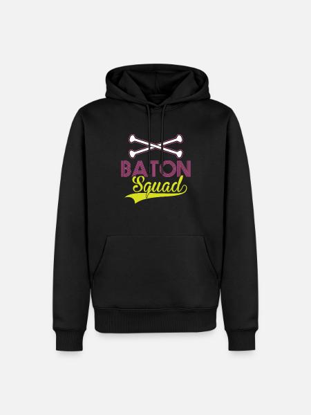 Baton Squad - Baton Twirler - Männer Premium Bio Hoodie - Schwarz