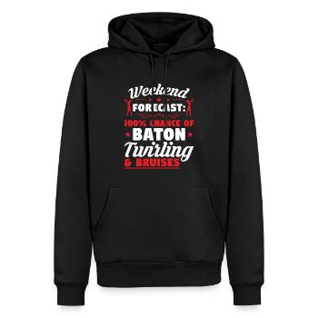 Baton Twirling And Bruises - Baton Twirler - Men’s Premium Organic Hoodie - black - Front - Nico (187cm)