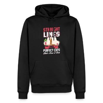 Laying Straight Lines - Flooring Installer - Männer Premium Bio Hoodie - Schwarz - Vorne - Nico (187cm)