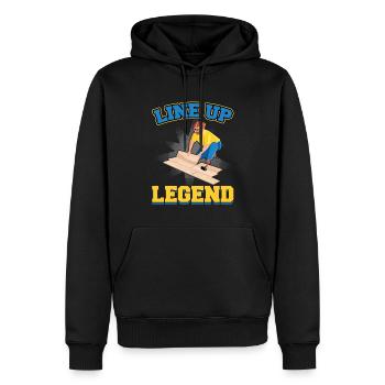Line Up Legend - Flooring Installer - Männer Premium Bio Hoodie - Schwarz - Vorne - Nico (187cm)
