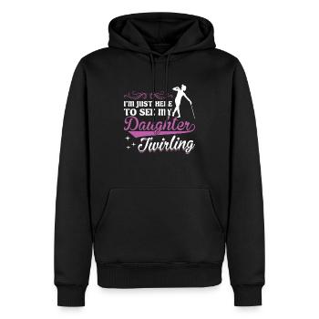 Baton Twirler Mom Dad - Baton Twirler - Männer Premium Bio Hoodie - Schwarz - Vorne - Nico (187cm)