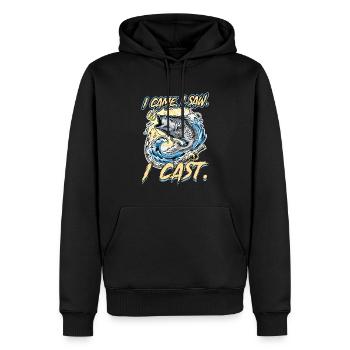 I Came. I Saw. I Cast. -Fishing - Men’s Premium Organic Hoodie - black - Front - Nico (187cm)