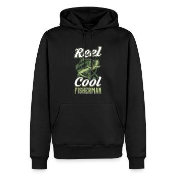 Reel Cool Fisherman - Fishing - Männer Premium Bio Hoodie - Schwarz - Vorne - Nico (187cm)