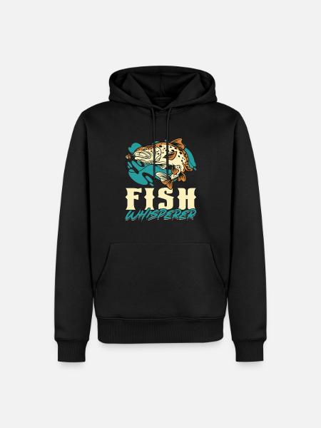 Fish Whisperer - Pêche - Sweat à capuche Premium bio Homme - noir