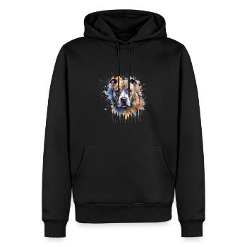 American Staffordshire Terrier - Männer Premium Bio Hoodie - Schwarz - Vorne - Nico (187cm)