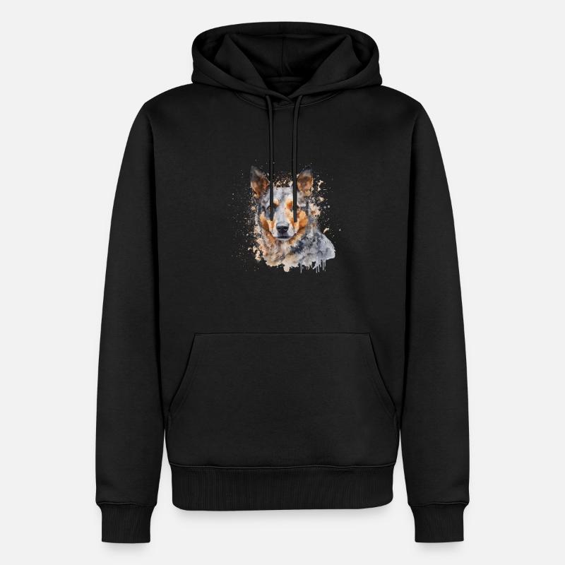 Australian Cattle Dog - Männer Premium Bio Hoodie - Schwarz