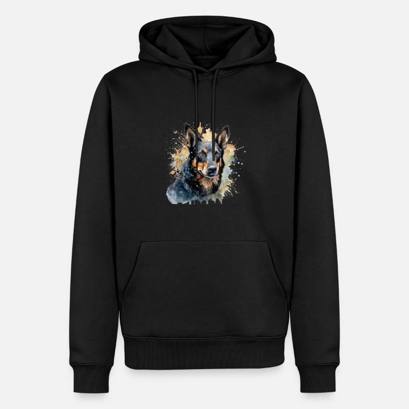 Australian Kelpie - Männer Premium Bio Hoodie - Schwarz
