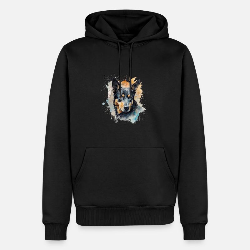 Australian Kelpie - Männer Premium Bio Hoodie - Schwarz