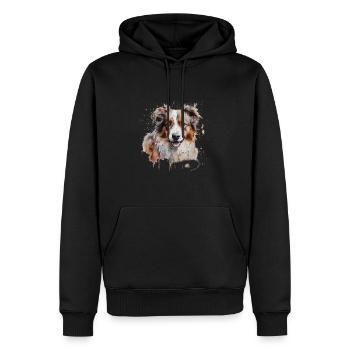 Australian Shepherd - Männer Premium Bio Hoodie - Schwarz - Vorne - Nico (187cm)