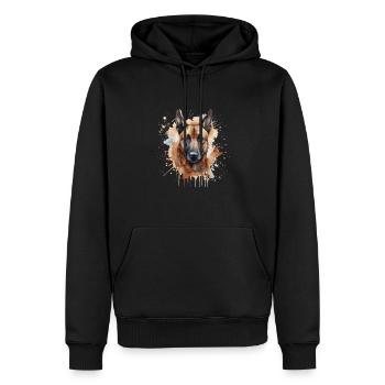 Belgian Malinois - Männer Premium Bio Hoodie - Schwarz - Vorne - Nico (187cm)