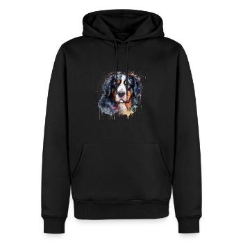 Bernese Mountain Dog - Männer Premium Bio Hoodie - Schwarz - Vorne - Nico (187cm)