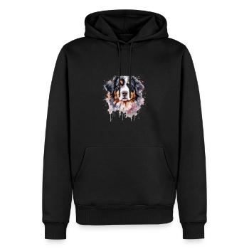 Bernese Mountain Dog - Männer Premium Bio Hoodie - Schwarz - Vorne - Nico (187cm)