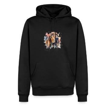 Bloodhound - Männer Premium Bio Hoodie - Schwarz - Vorne - Nico (187cm)