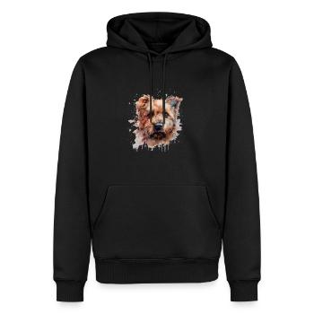 Bolonka Zwetna - Sweat à capuche Premium bio Homme - noir - Devant - Nico (187cm)