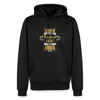 Fischer Geburtstagsfeier Angeln Angler Fisch 1997 - Männer Premium Bio Hoodie - Schwarz - Vorne - Nico (187cm)