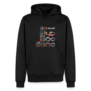Octobre 1988 Anniversaire Octobre 1988 Octobre - Sweat à capuche Premium bio Homme - noir - Devant - Nico (187cm)