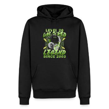 20. Geburtstag Geschenk Level 20 Complete - Männer Premium Bio Hoodie - Schwarz - Vorne - Nico (187cm)