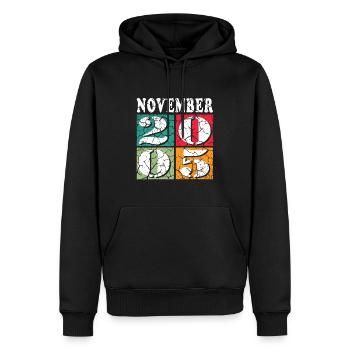 november 2005 anniversary november 2005 november - Men’s Premium Organic Hoodie - black - Front - Nico (187cm)