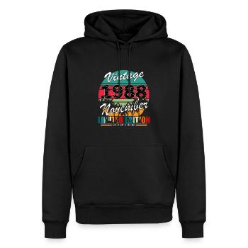 35. Geburtstag Jahrgang november 1988 Original 198 - Männer Premium Bio Hoodie - Schwarz - Vorne - Nico (187cm)