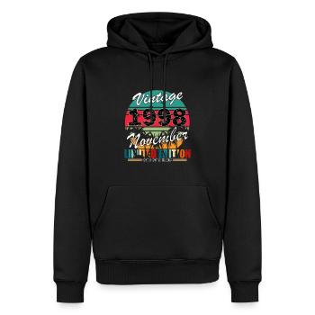 25. Geburtstag Jahrgang november 1998 Original 199 - Männer Premium Bio Hoodie - Schwarz - Vorne - Nico (187cm)