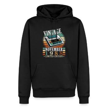 35. Geburtstag Jahrgang november 1988 Original 198 - Männer Premium Bio Hoodie - Schwarz - Vorne - Nico (187cm)