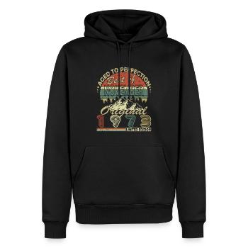 50. Geburtstag Jahrgang november 1973 Original 197 - Männer Premium Bio Hoodie - Schwarz - Vorne - Nico (187cm)