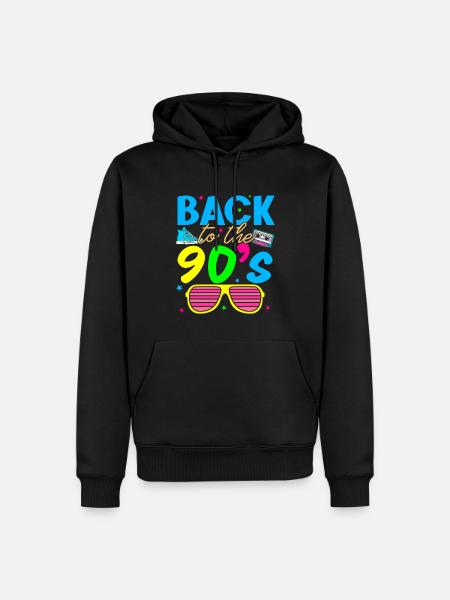 90er 90's - Herre Premium økologisk hoodie - sort