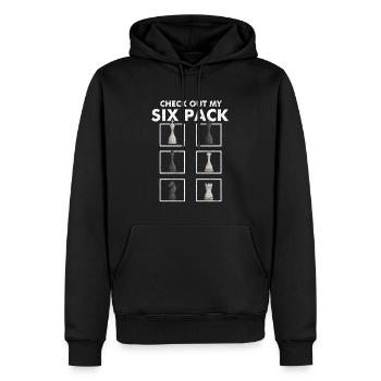 Schach Schachspieler - Männer Premium Bio Hoodie - Schwarz - Vorne - Nico (187cm)